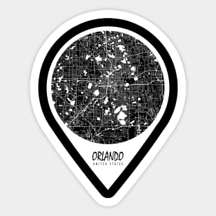 Orlando, USA City Map - Travel Pin Sticker